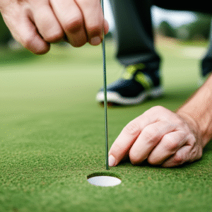 Generate a high-quality, relevant image prompt for an article about: Plumb Bob: Proven Putt Guide