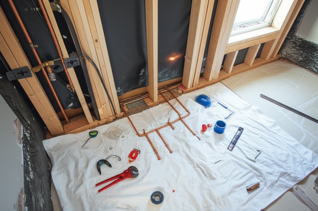 Generate a high-quality, relevant image prompt for an article about: 19 Proven Steps: How to Plumb a