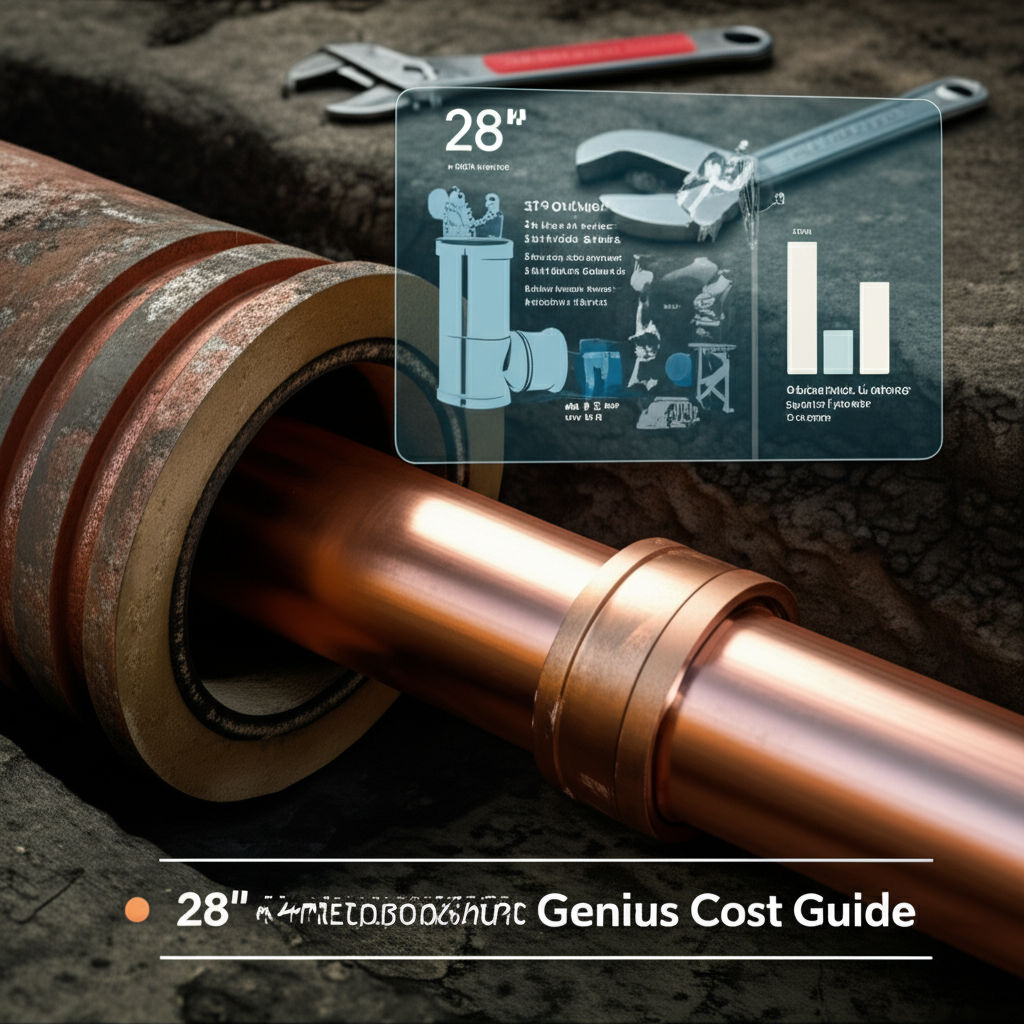 Generate a high-quality, relevant image prompt for an article about: 28″ Plumbing Pipe Replacement: