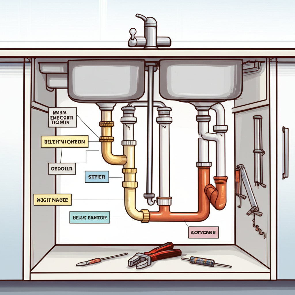 Generate a high-quality, relevant image prompt for an article about: 37 Genius Sink Plumbing: Essent