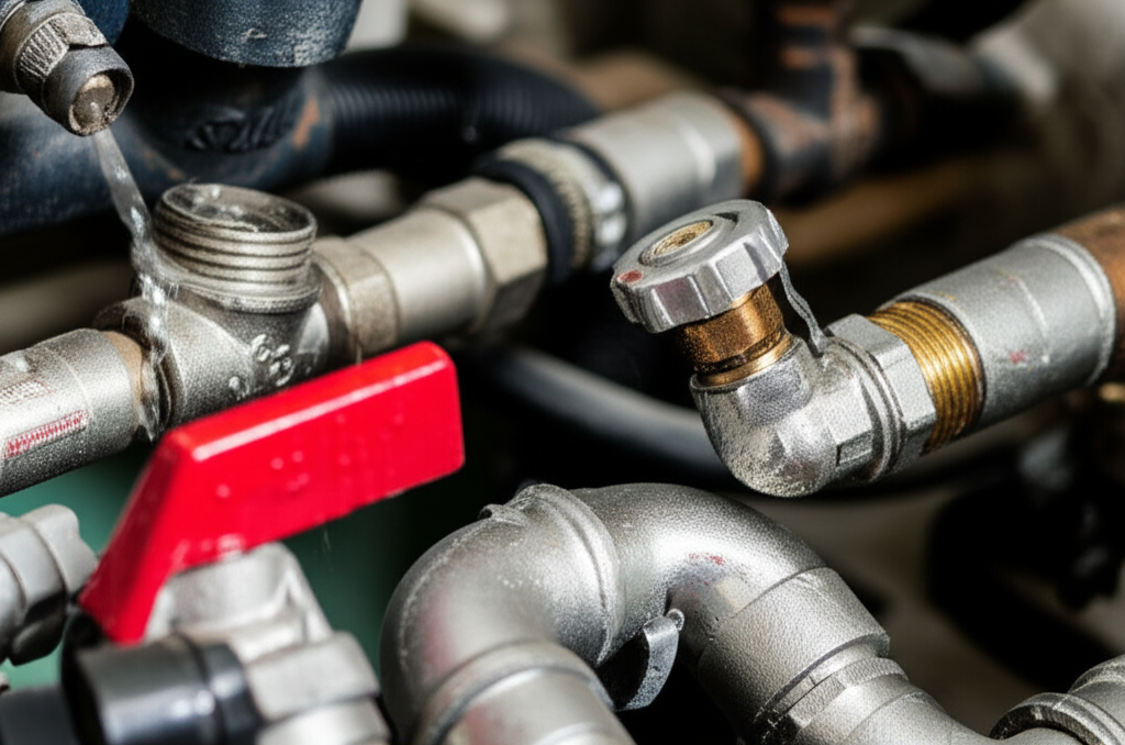 Generate a high-quality, relevant image prompt for an article about: 49 Proven Hidden Leak Plumbing