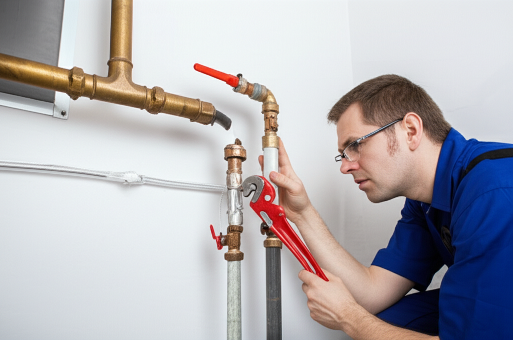 Generate a high-quality, relevant image prompt for an article about: How to Hidden Leak Test Plumbin